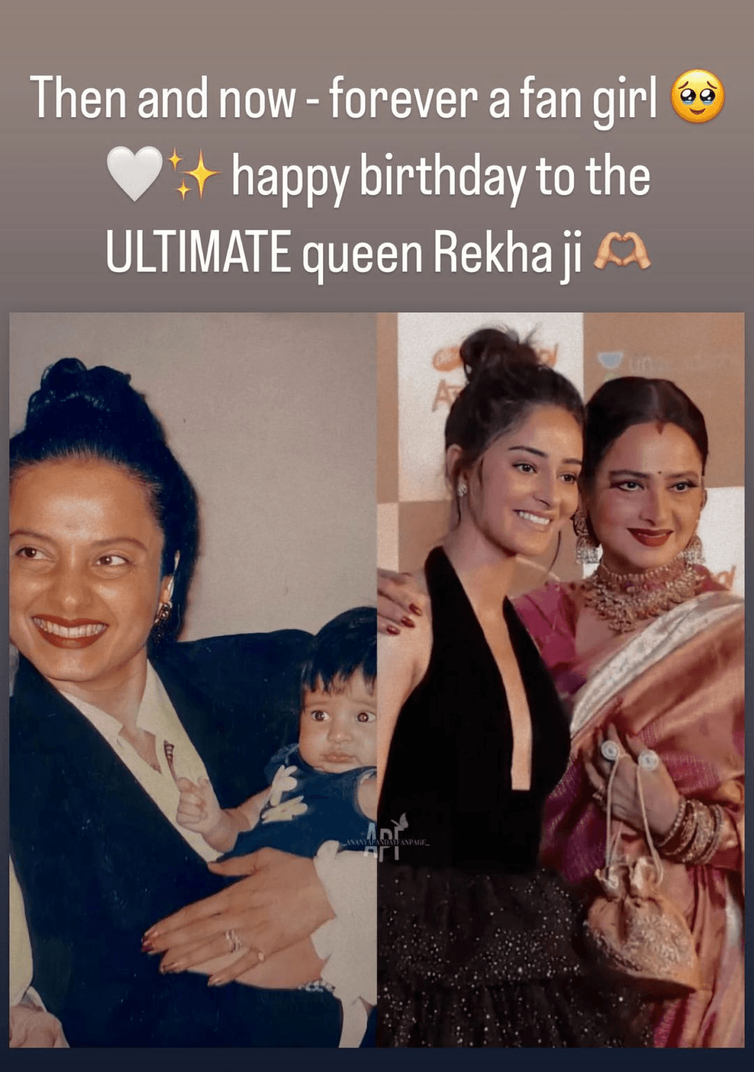 Identify the bollywood actress in rekha lap