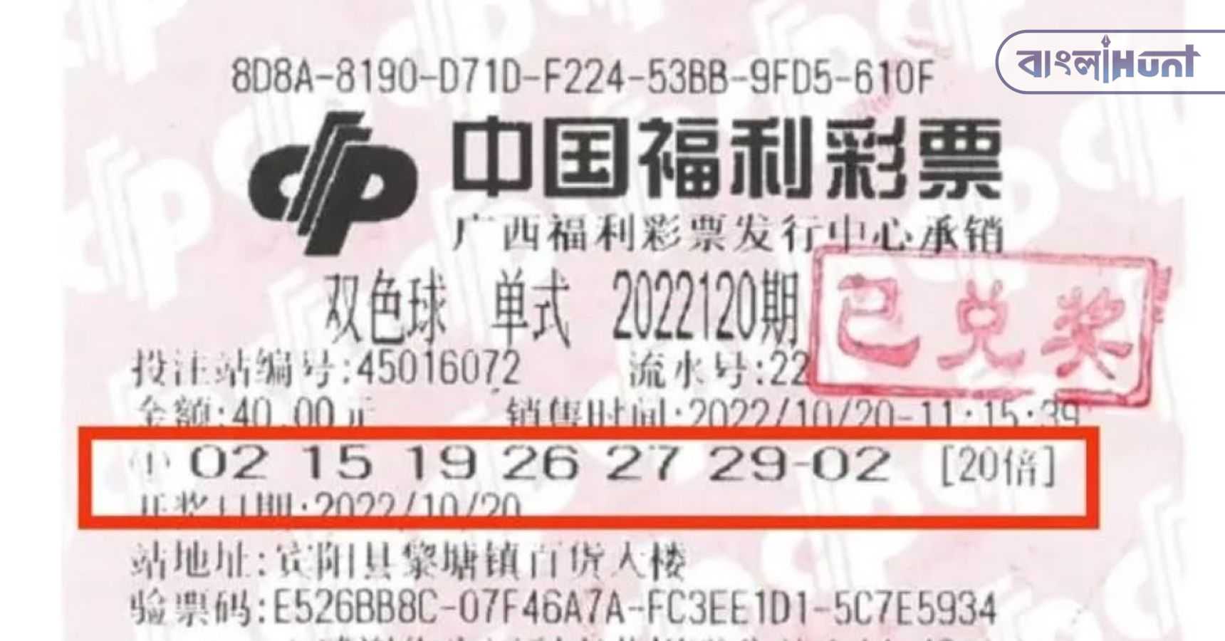 Chinese Man lottery
