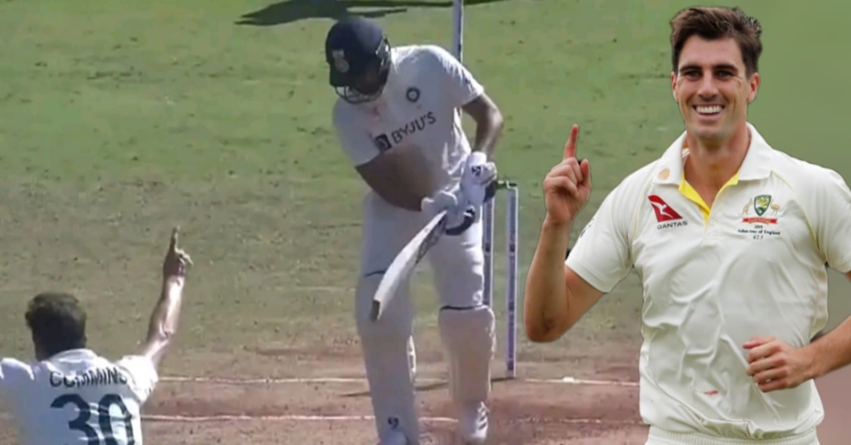 cummins bowled