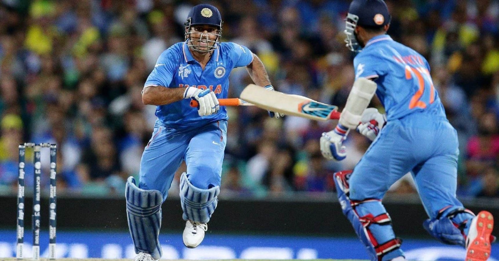 dhoni running between wicket