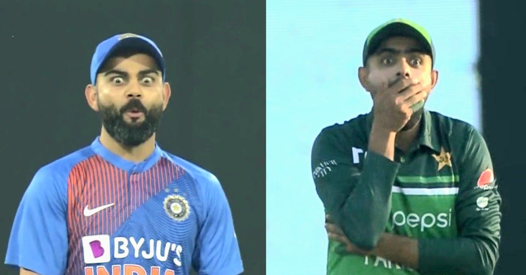 kohli babar surprised