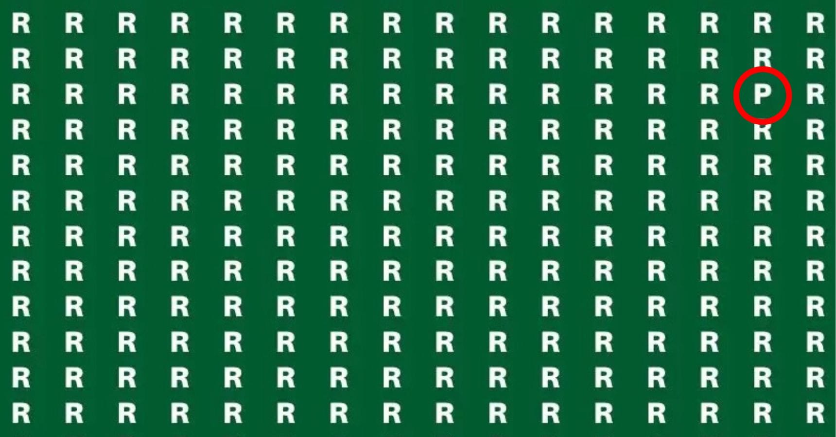 Optical Illusion Find the "P" hidden in the picture