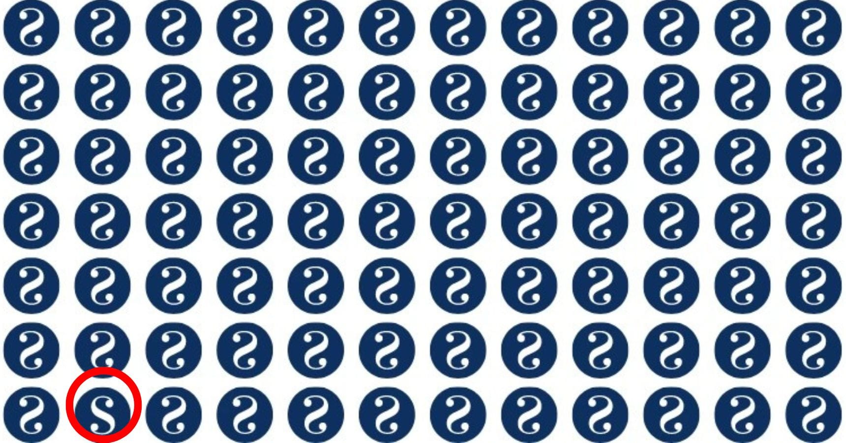 Optical Illusion Find the correct S from the picture within 10 seconds 