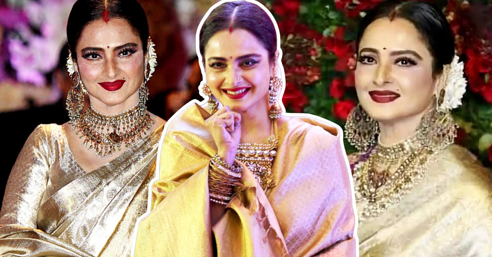 why does rekha wear same saree