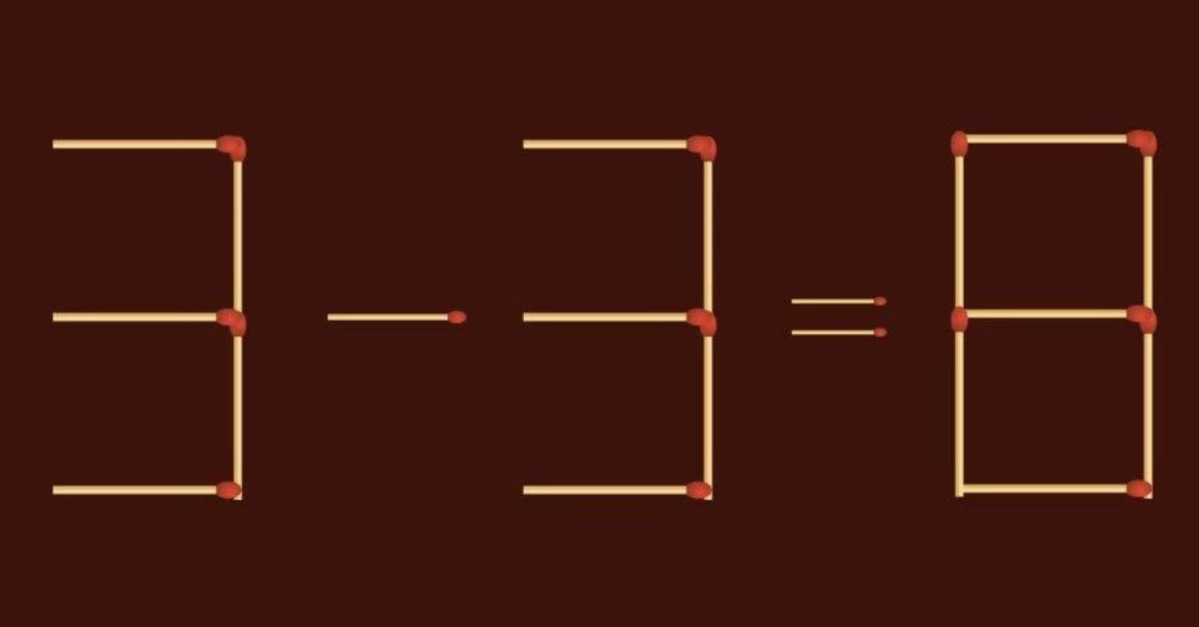 Solve this picture by removing a stick in 11 seconds