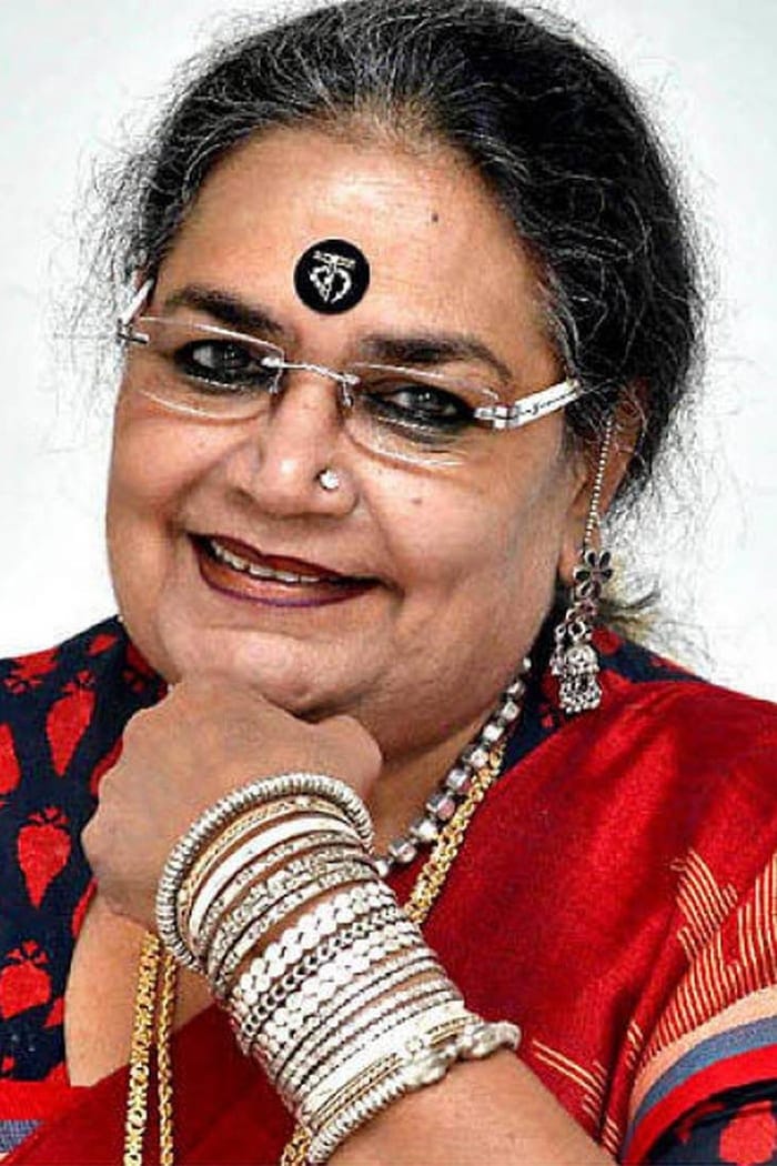 Why does usha uthup wear a bindi written in bengali
