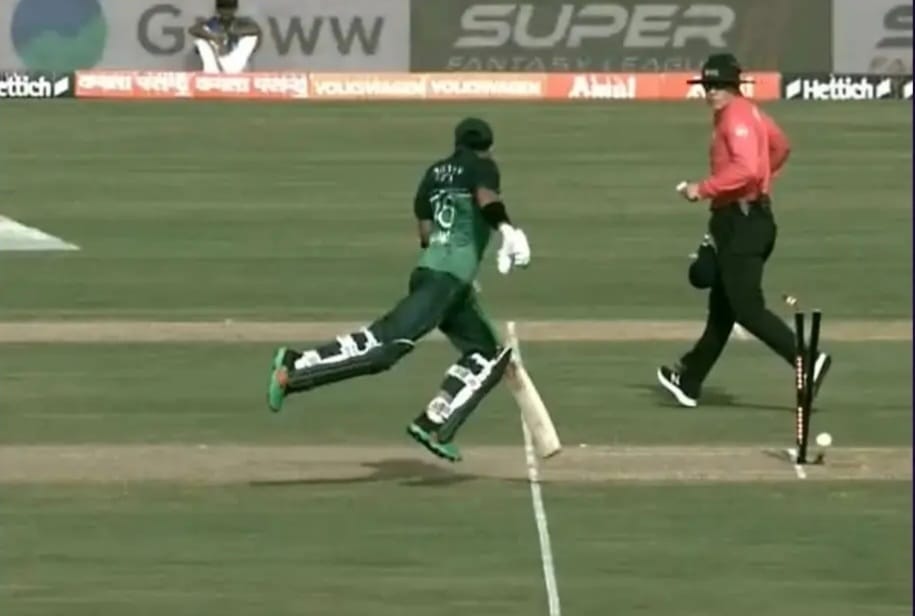 রিজওয়ান run out
