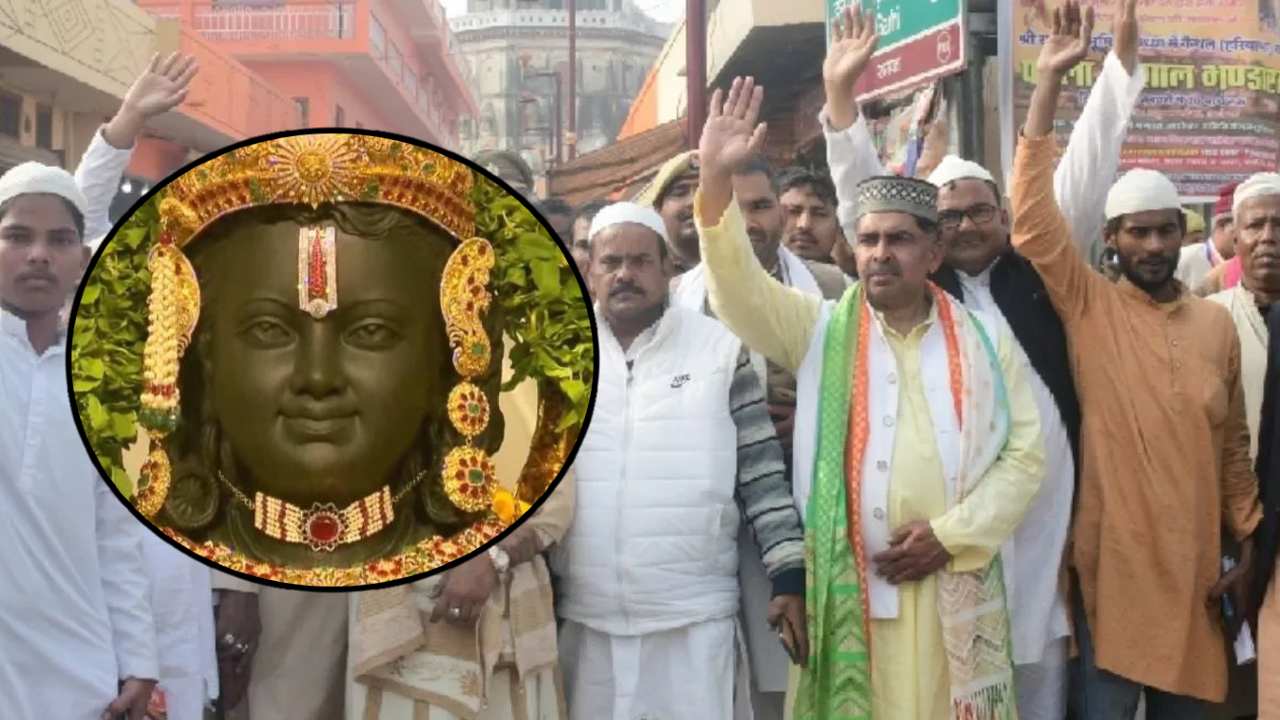350 Muslim devotees walked 150 km to visit Ramlala