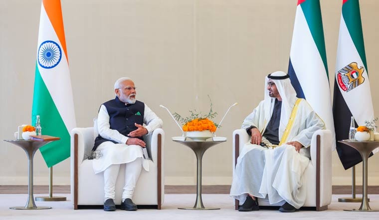 prime minister narendra modi with uae president mohamed bin zaye