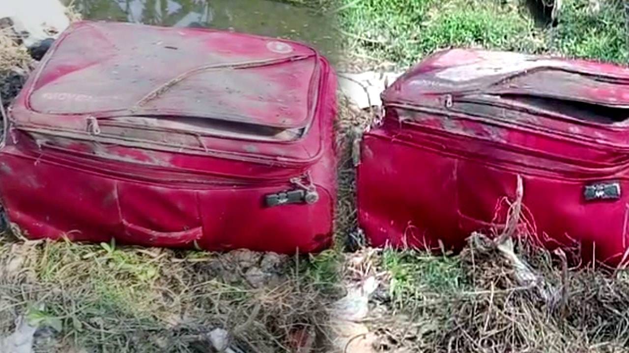 a trolley bag covered in blood recovered from bhangar ahead of election