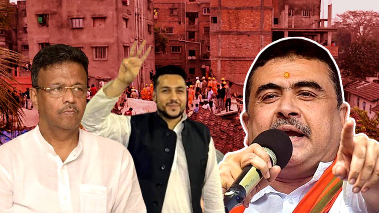 suvendu adhikari shares a video of firhad hakim praising garden reach councilor shams iqbal