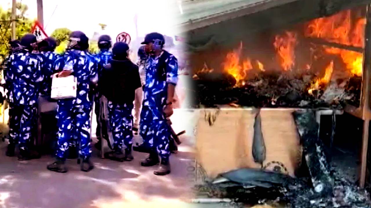 Chaos in Nandigram after BJP worker murder Police RAF Central Force trying to control the situation