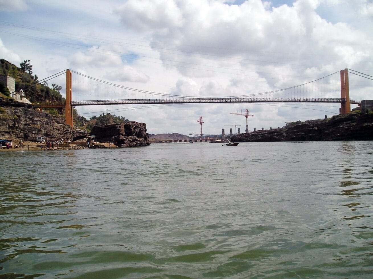 The one river always flows in the opposite direction in India.