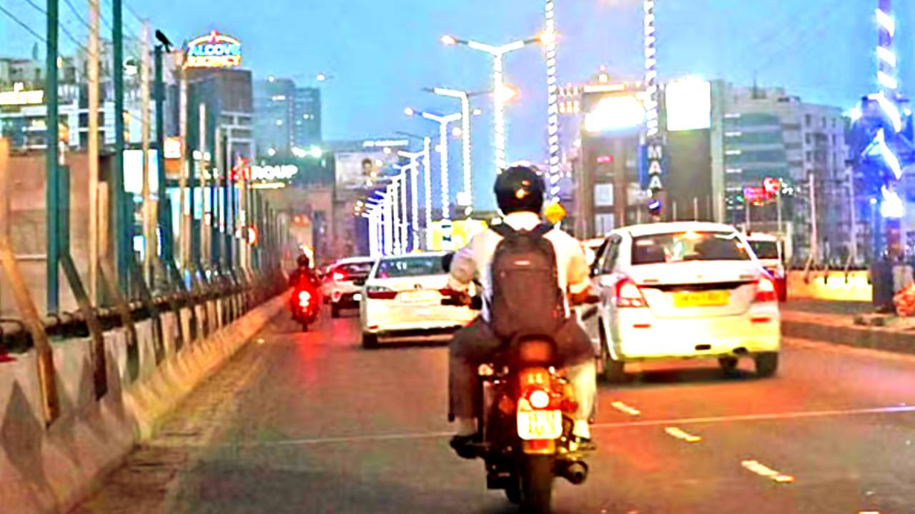Flyover bike riding time Lalbazar