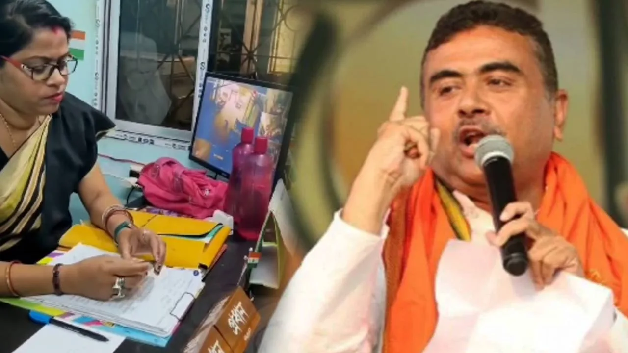 TMC Panchayat Pradhan cut money video Suvendu Adhikari