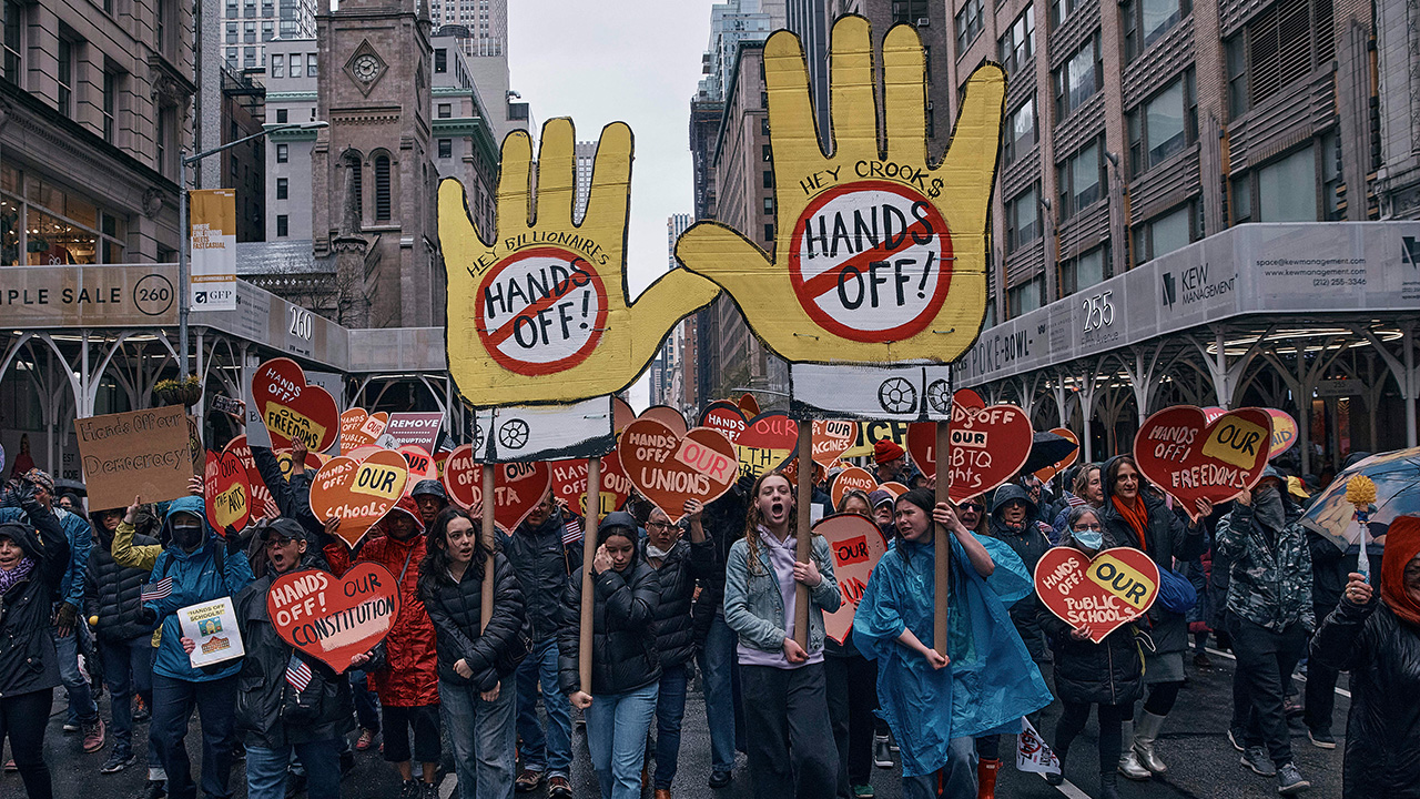 Protest against Donald Trump in America 