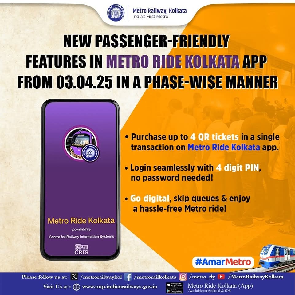 Kolkata Metro passenger new facility