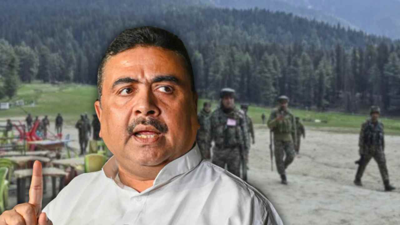 What did Suvendu Adhikari say about terrorist attack in Kashmir.