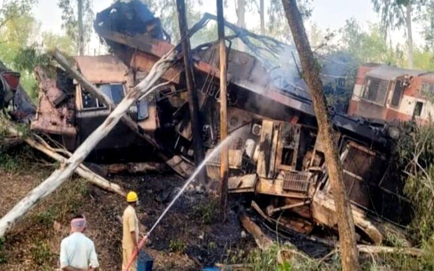 Jharkhand goods train accident details